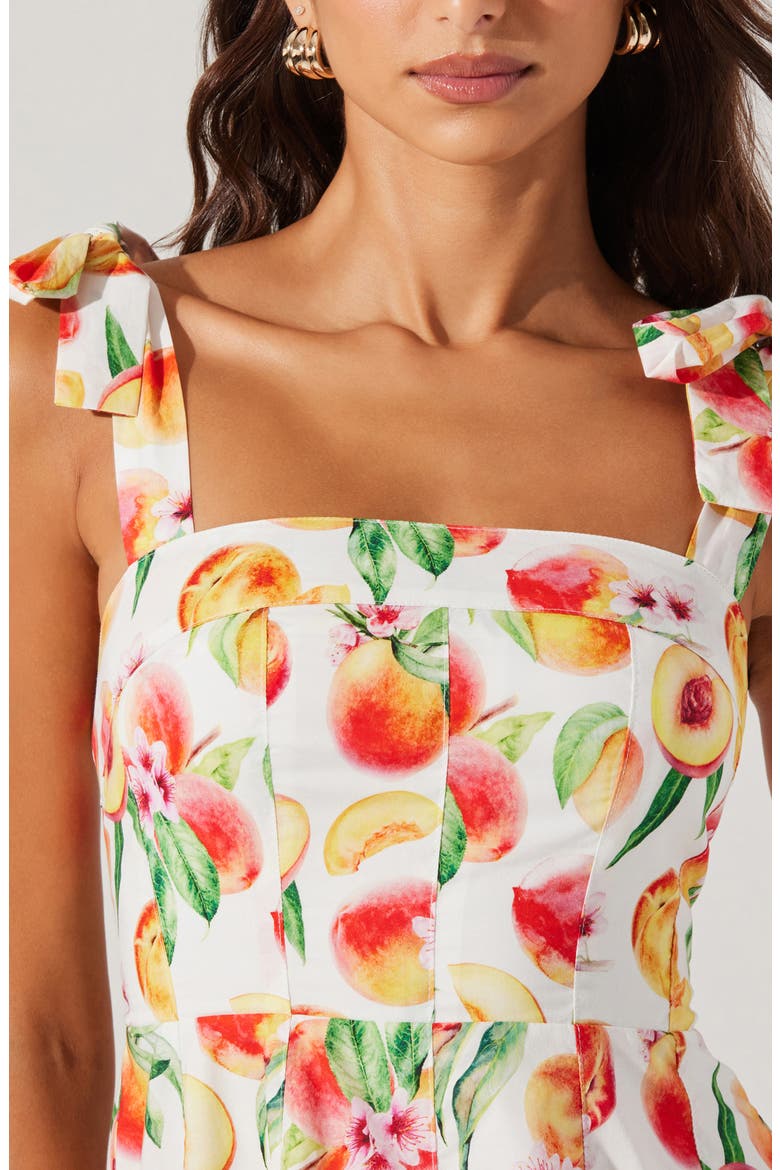 Tinesha Tie Strap Cotton Mini Sundress, Alternate, color, YELLOW PEACH