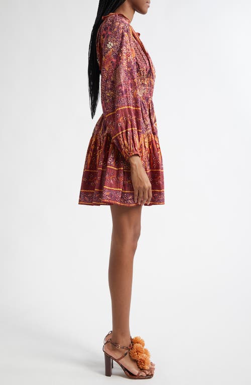 Ulla Johnson Anika Floral Print Long Sleeve Minidress In Multi