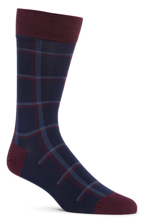 Plaid Dress Crew Socks