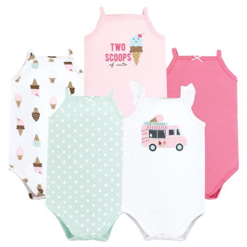 Hudson Baby Soft Cotton Sleeveless Bodysuit In Multi