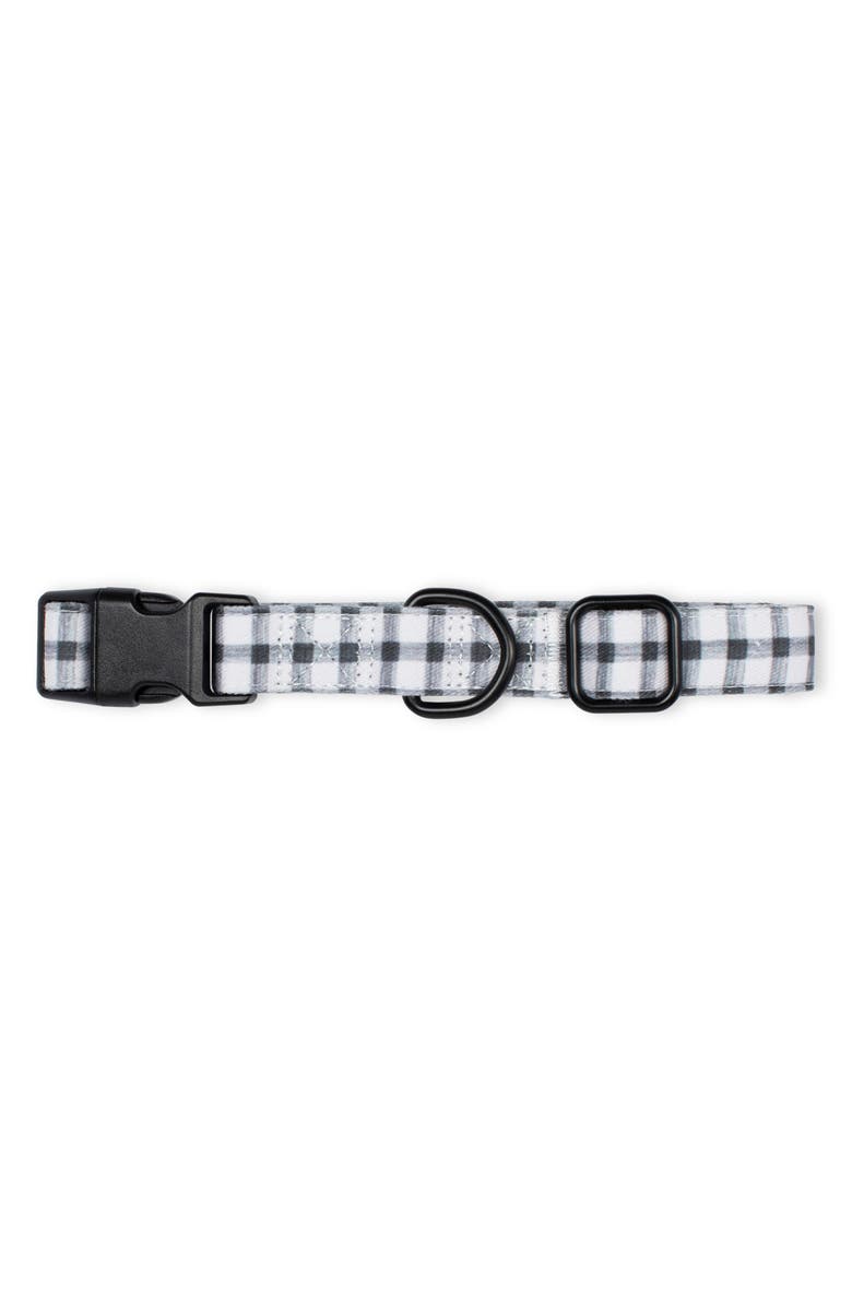 Fringe Studio Painted Gingham Medium Dog Collar, Main, color, Black