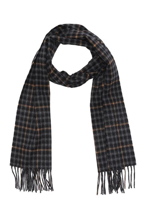Cashmere Gingham Windowpane Scarf