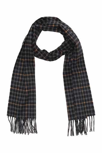 Hickey Freeman Cashmere Gingham Windowpane Scarf