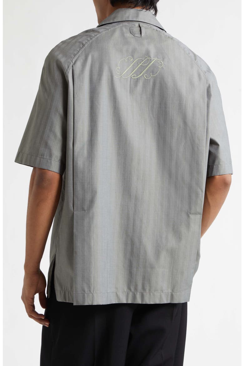 La Chemise Romarin Camp Shirt, Alternate, color, DARK KHAKI