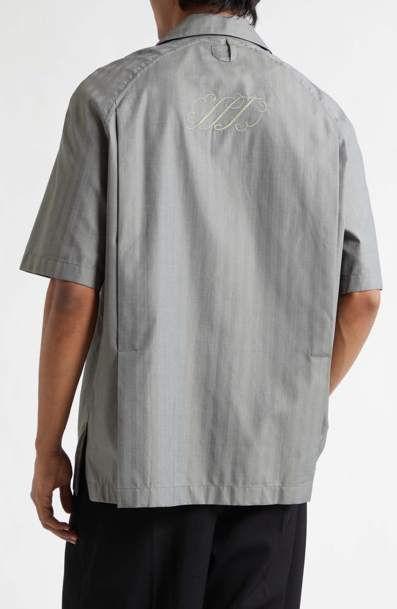 Jacquemus La Chemise Romarin Camp Shirt, Alternate, color, Dark Khaki