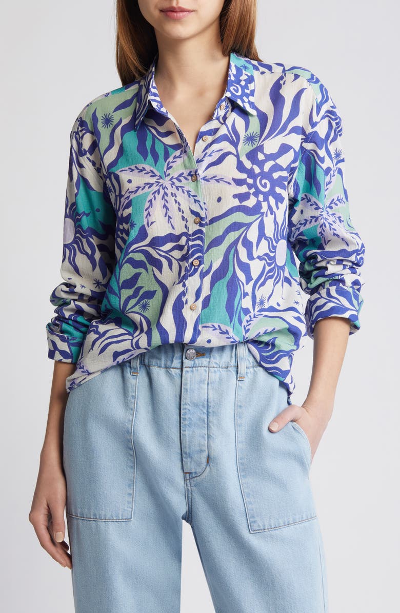 XÍRENA Beau Cotton Button-Up Shirt, Main, color,