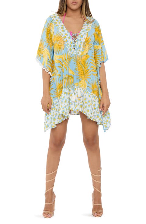 Palm Leaf Cotton Caftan