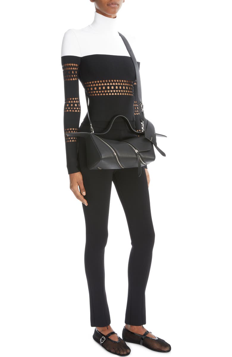 Alaïa Le Zip Leather Top Handle Bag, Alternate, color,