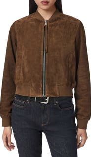 AllSaints Orten Suede Bomber Jacket