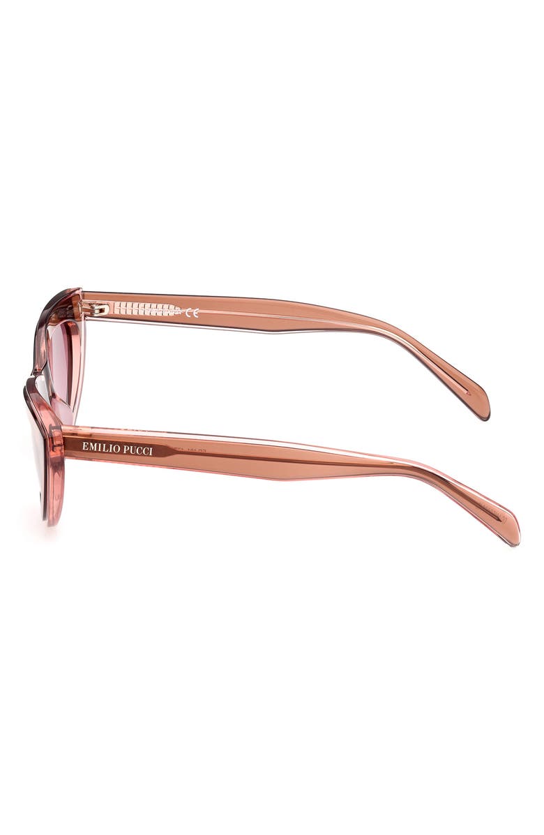 Emilio Pucci 53mm Gradient Cat Eye Sunglasses, Alternate, color, Light Brown / Gradient Brown