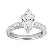 LuvMyJewelry Althea 14K Gold 2.6 Ct Marquise Lab Grown Diamond Engagement Ring