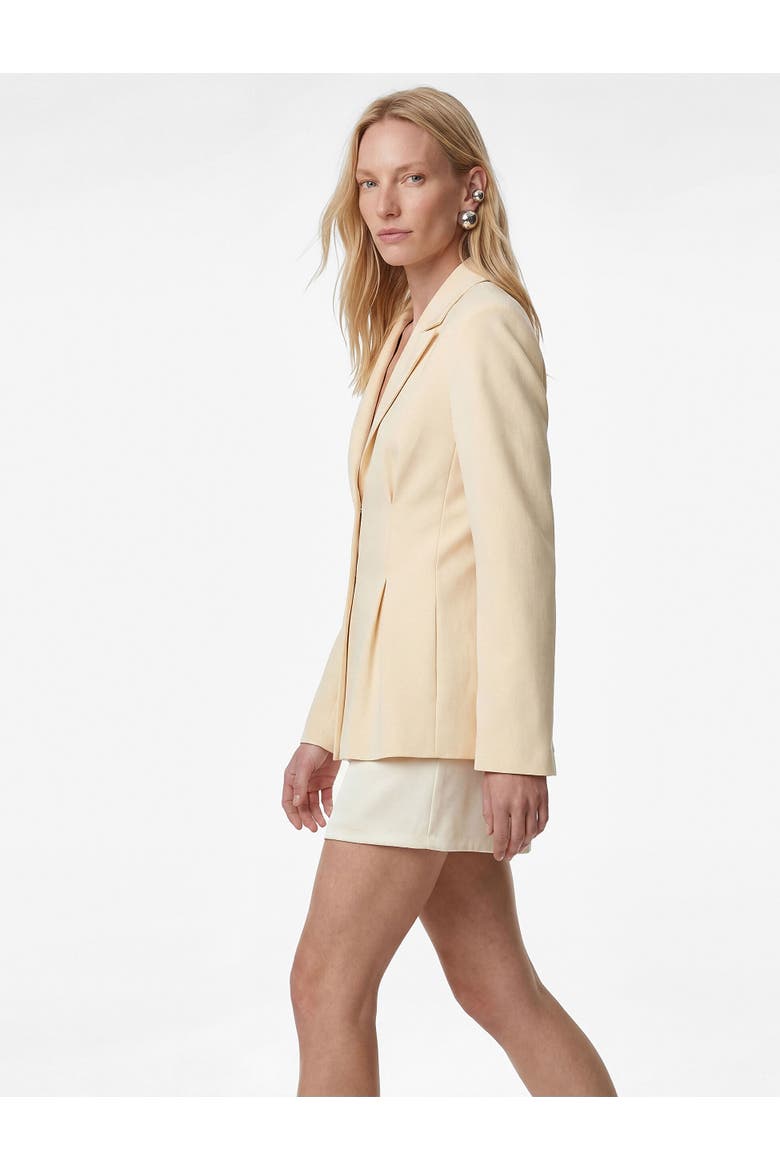 Long Sleeve Notched Collar Blazer, Alternate, color, YELLOW