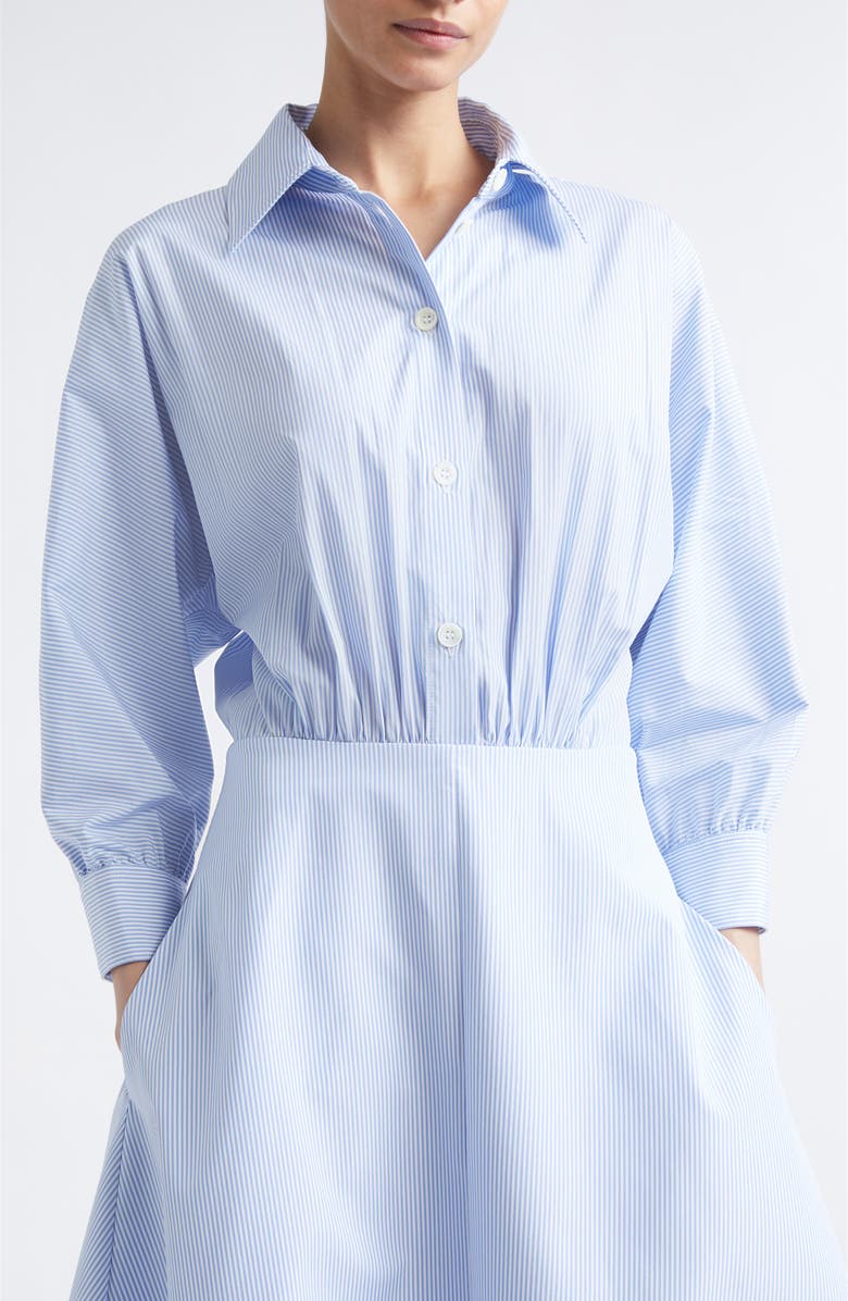 Altuzarra Eleanor Stripe Cotton Poplin Shirtdress, Alternate, color, Cornflower Stripe