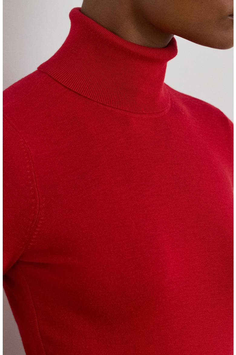 Slim Turtleneck Sweater, Alternate, color, RALPH RED