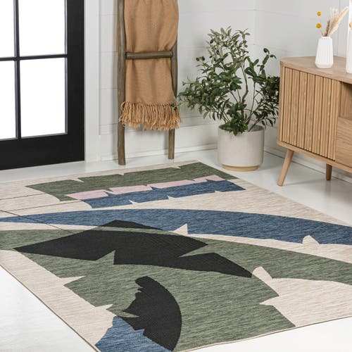 Jonathan Y Shelby Coastal Vintage Abstract Palm Leaf Indoor/outdoor Area Rug