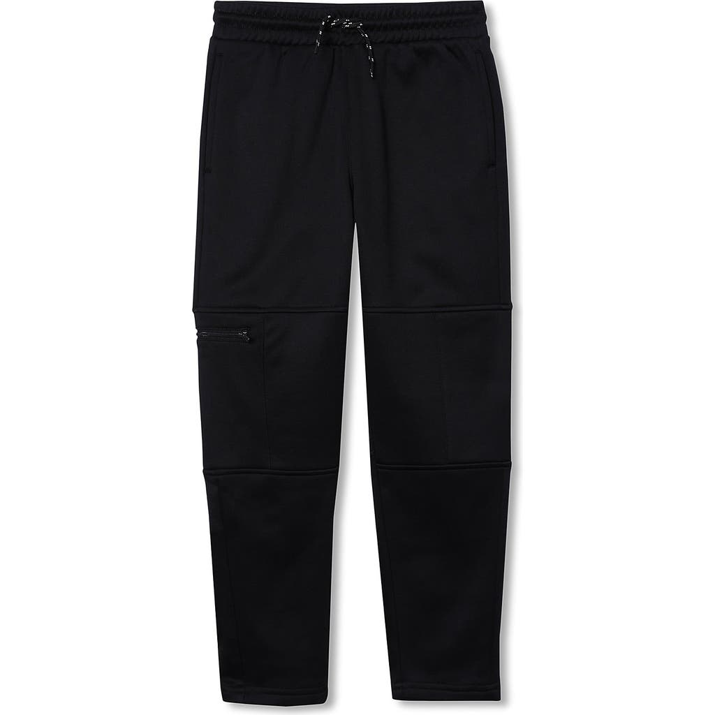 Lands' End Boys Basic Iron Knee Fleece Jogger In Black