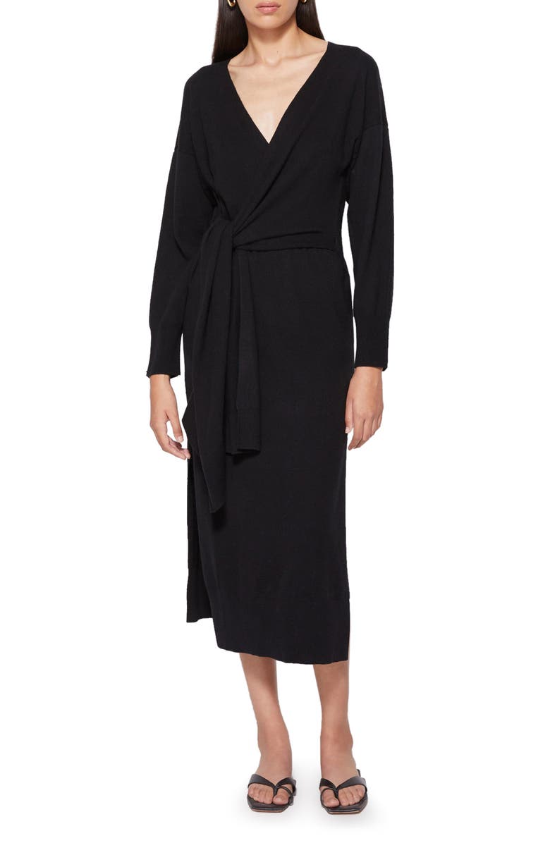 Simkhai Skyla Long Sleeve Wrap Sweater Dress, Main, color,