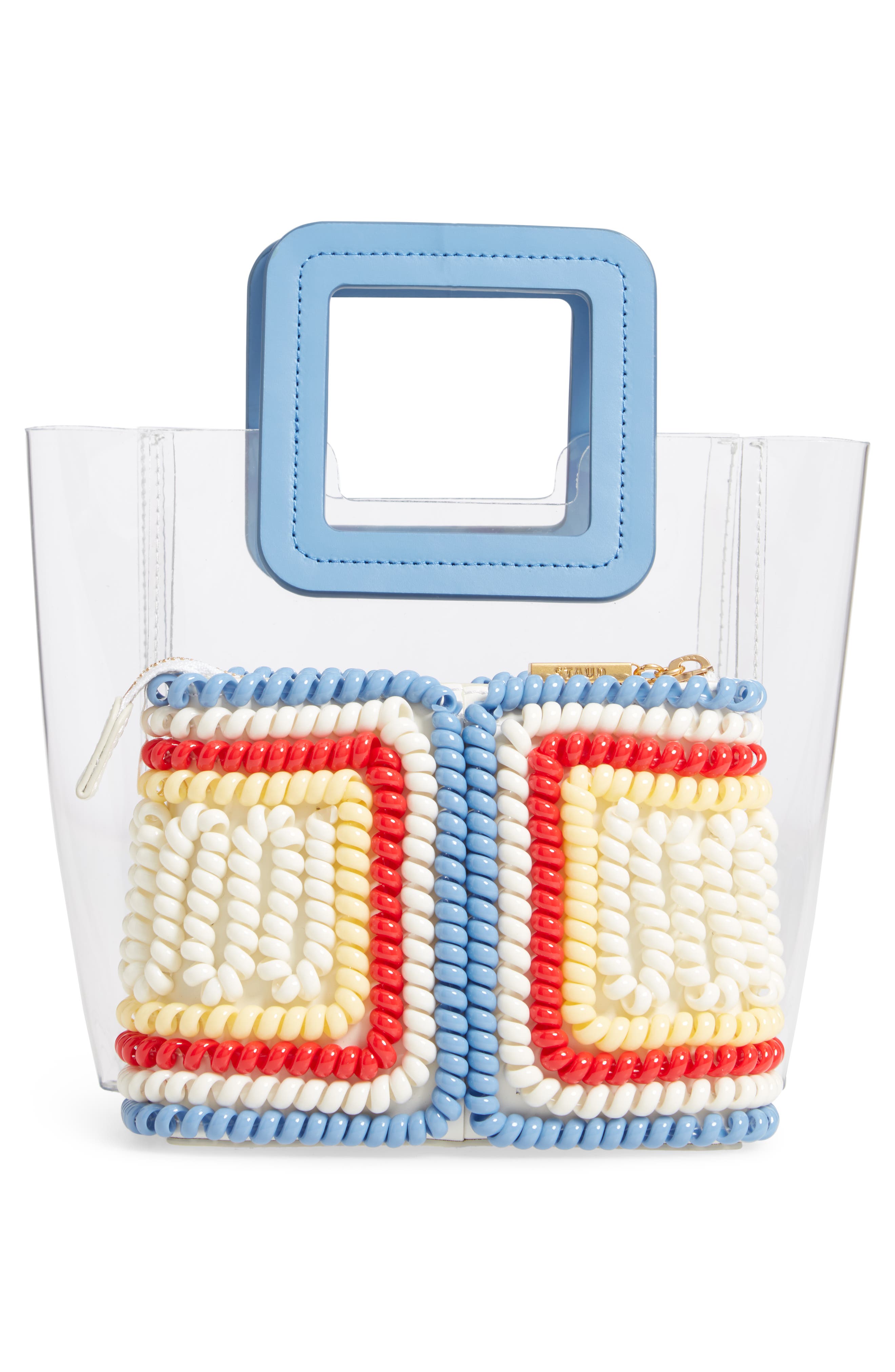 STAUD Mini Shirley Telephone Transparent Handbag, Alternate, color, 