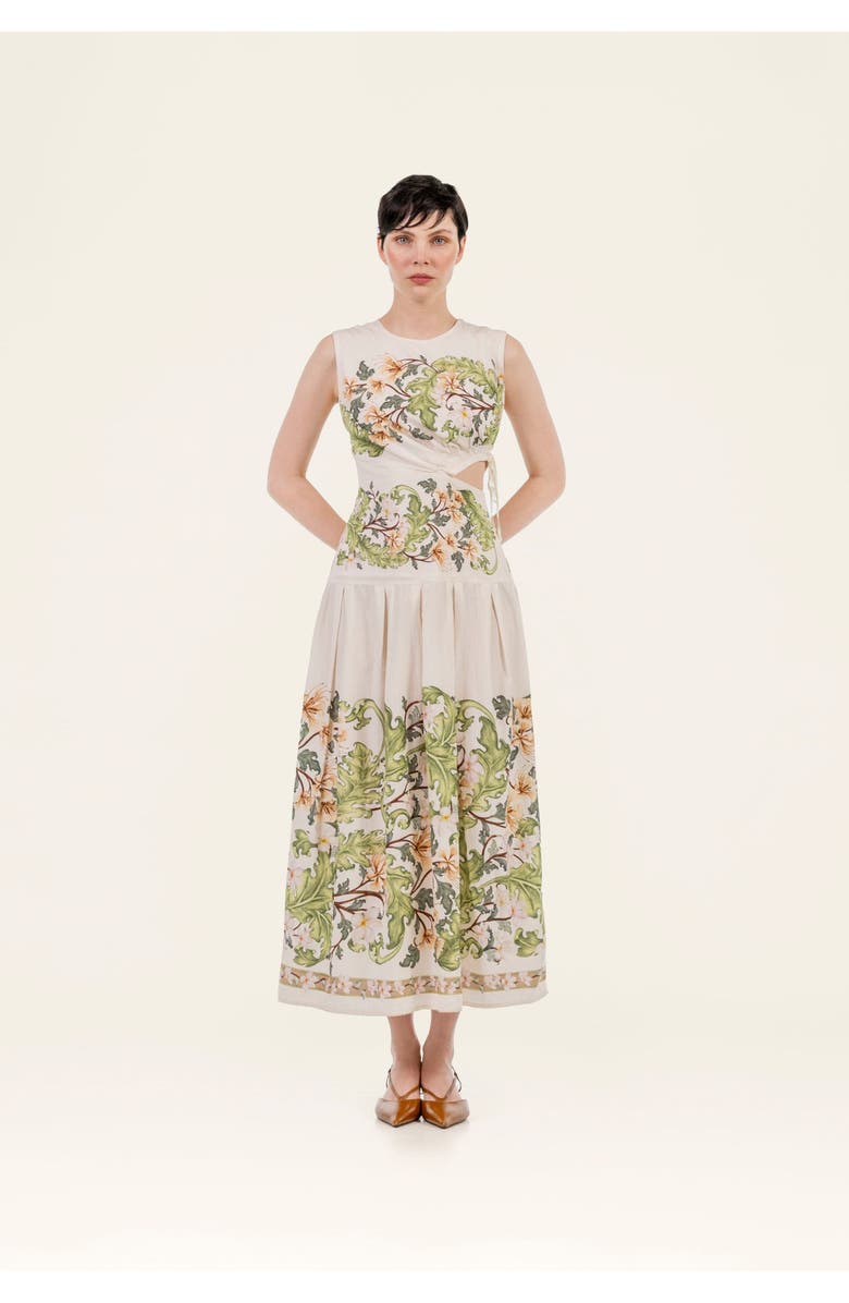 Agua by Agua Bendita Otoño Anhelo Midi Dress, Alternate, color, Multicolor