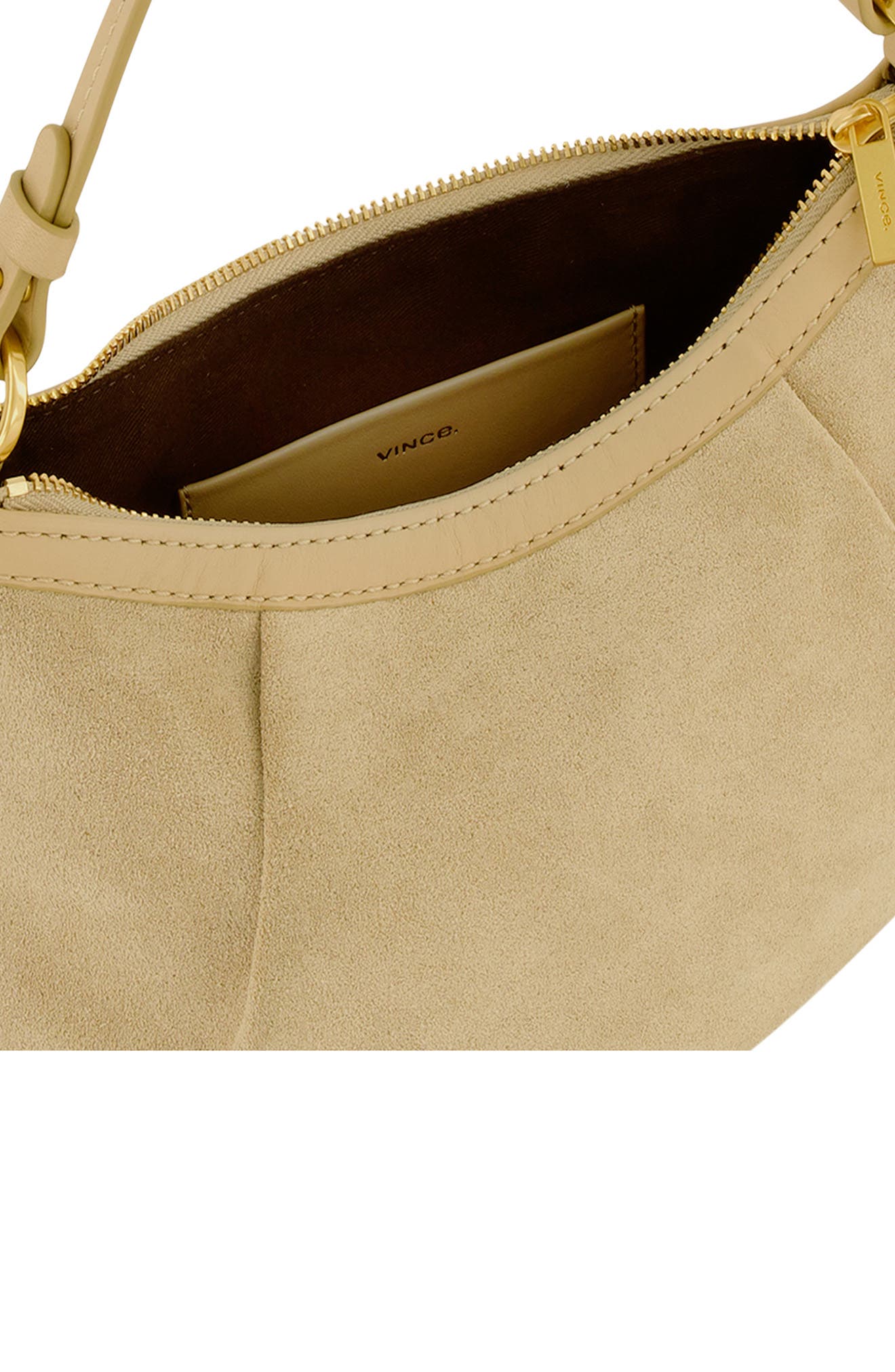 Vince Ava Suede Convertible Crossbody Bag, Alternate, color, Maiz