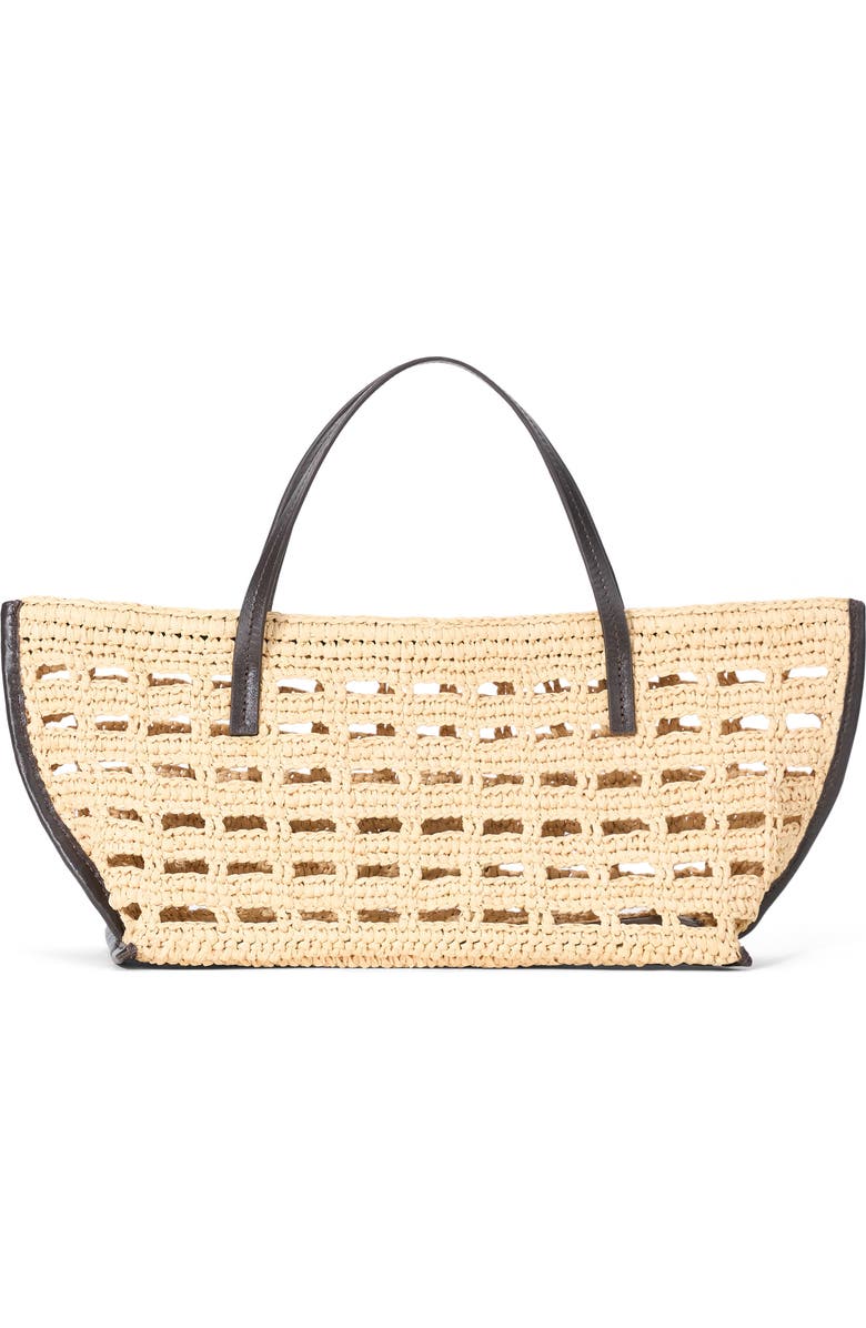 STAUD Mini Christos Raffia Tote, Alternate, color, Raffia Crochet