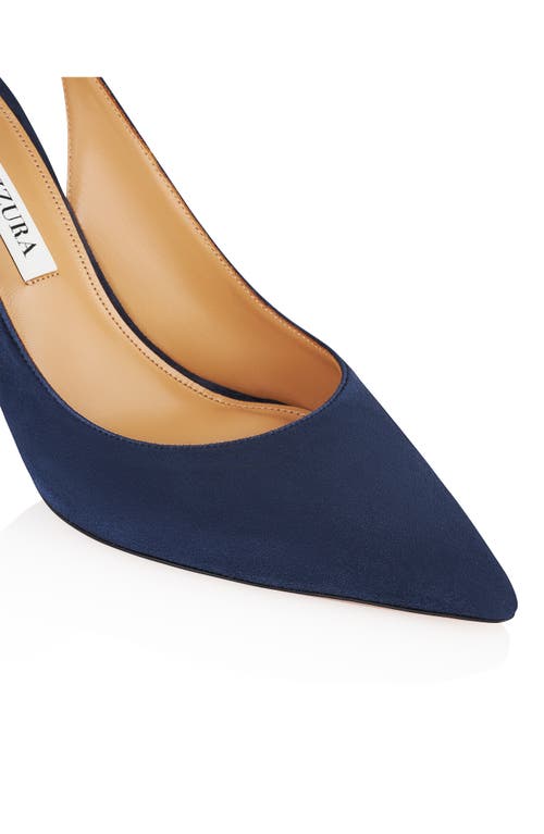 Aquazzura Bow Tie Pointed Toe Pump In Blue