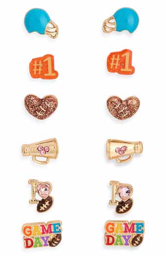 6-Pack Assorted Game Day Stud Earrings