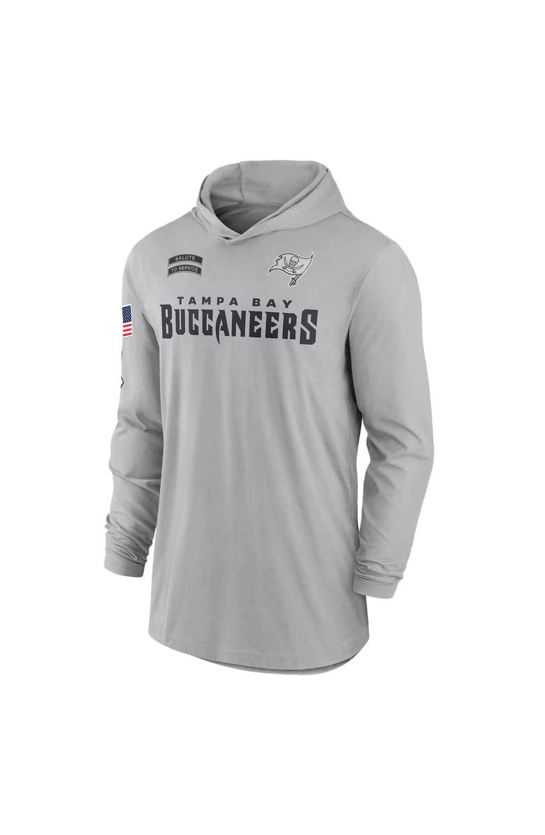 Nike Men's Nike Gray Tampa Bay Buccaneers 2024 Salute to Service Lightweight Performance Long Sleeve Hooded T-Shirt, Alternate, color, 