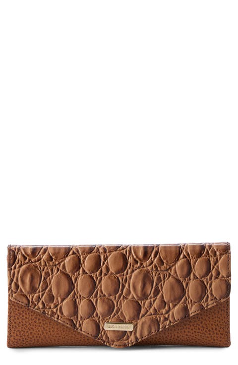 Veronica Croc Embossed Leather Wallet