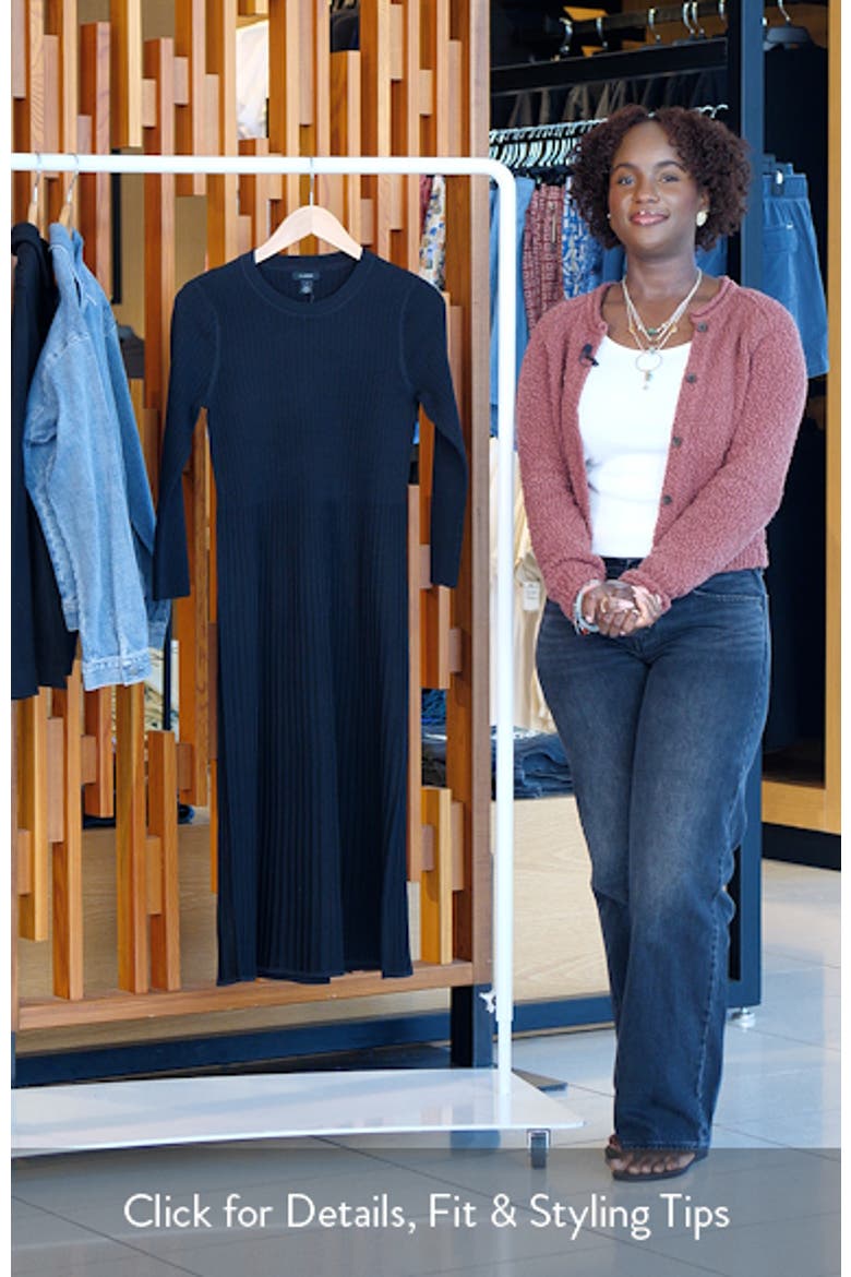 Rib Fit & Flare Sweater Dress video
