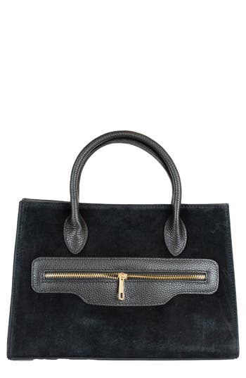 Persaman New York Renata 18 Suede Tote In Black