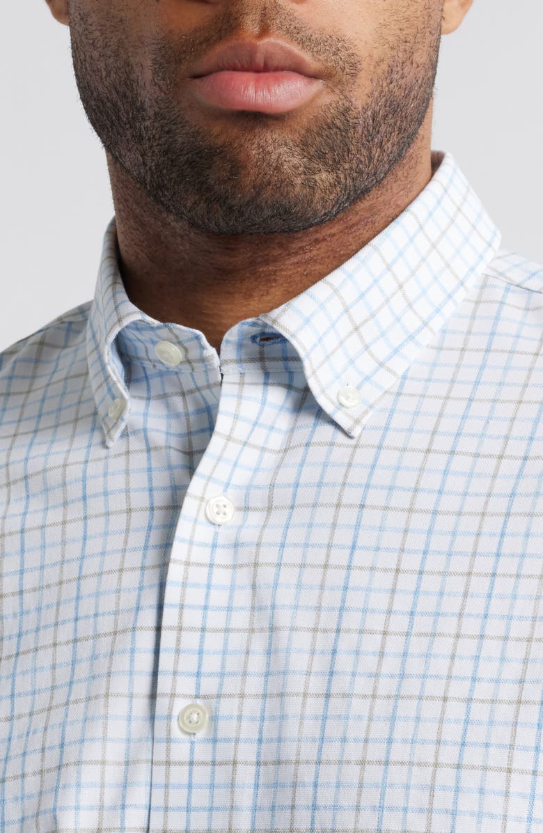 johnnie-O Paddock Plaid Button-Down Shirt, Alternate, color, Maliblu