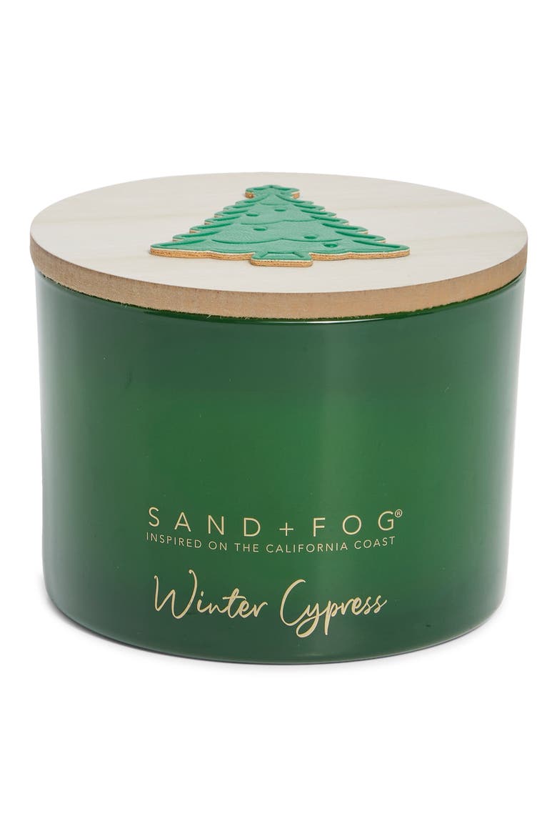 Winter Cypress Leather Icon Candle, Main, color, WINTER CYPRESS