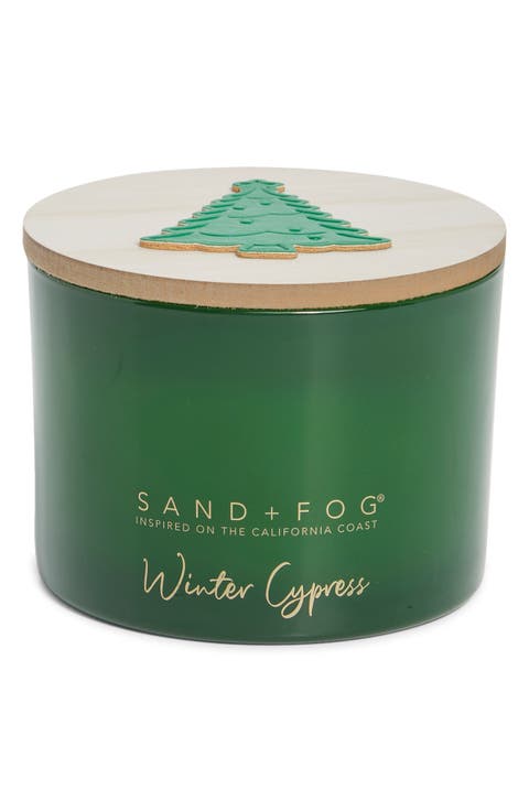Winter Cypress Leather Icon Candle