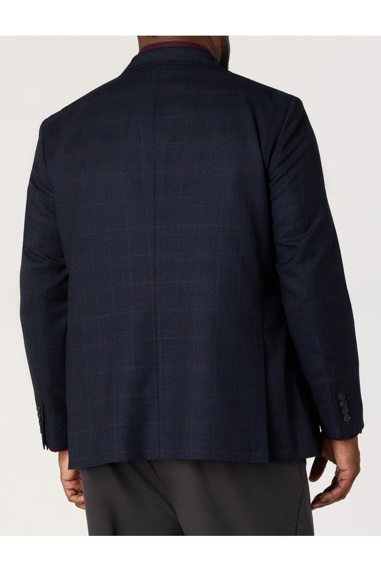 Big & Tall Glen Plaid Sport Coat, Alternate, color, NAVY