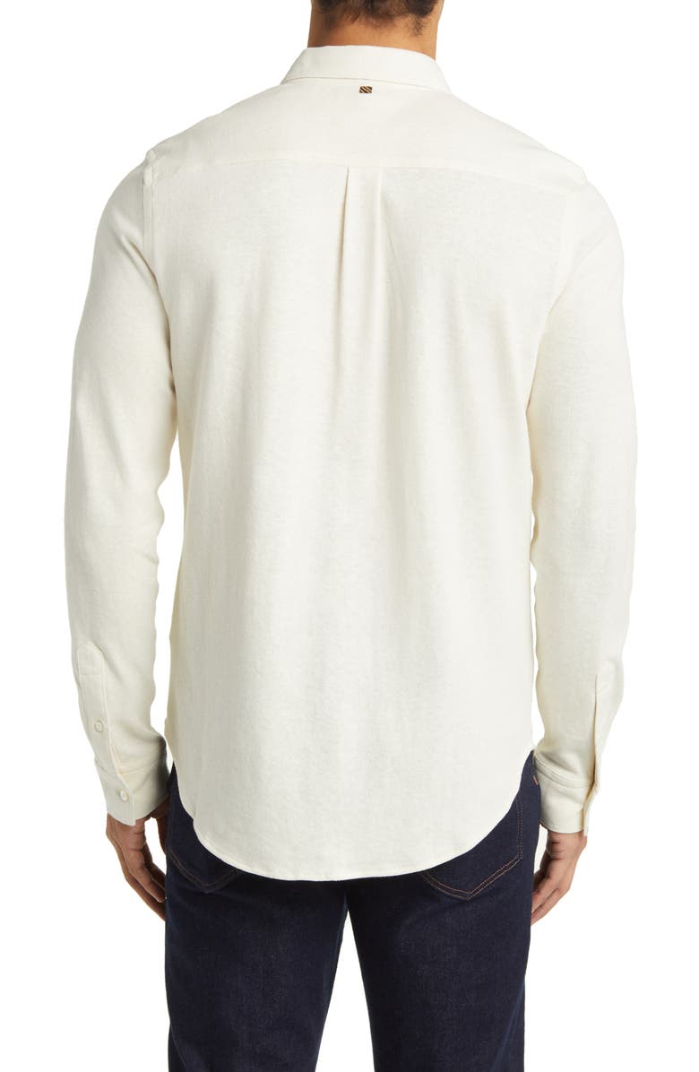 Billy Reid Hemp & Cotton Knit Button-Up Shirt, Alternate, color, 