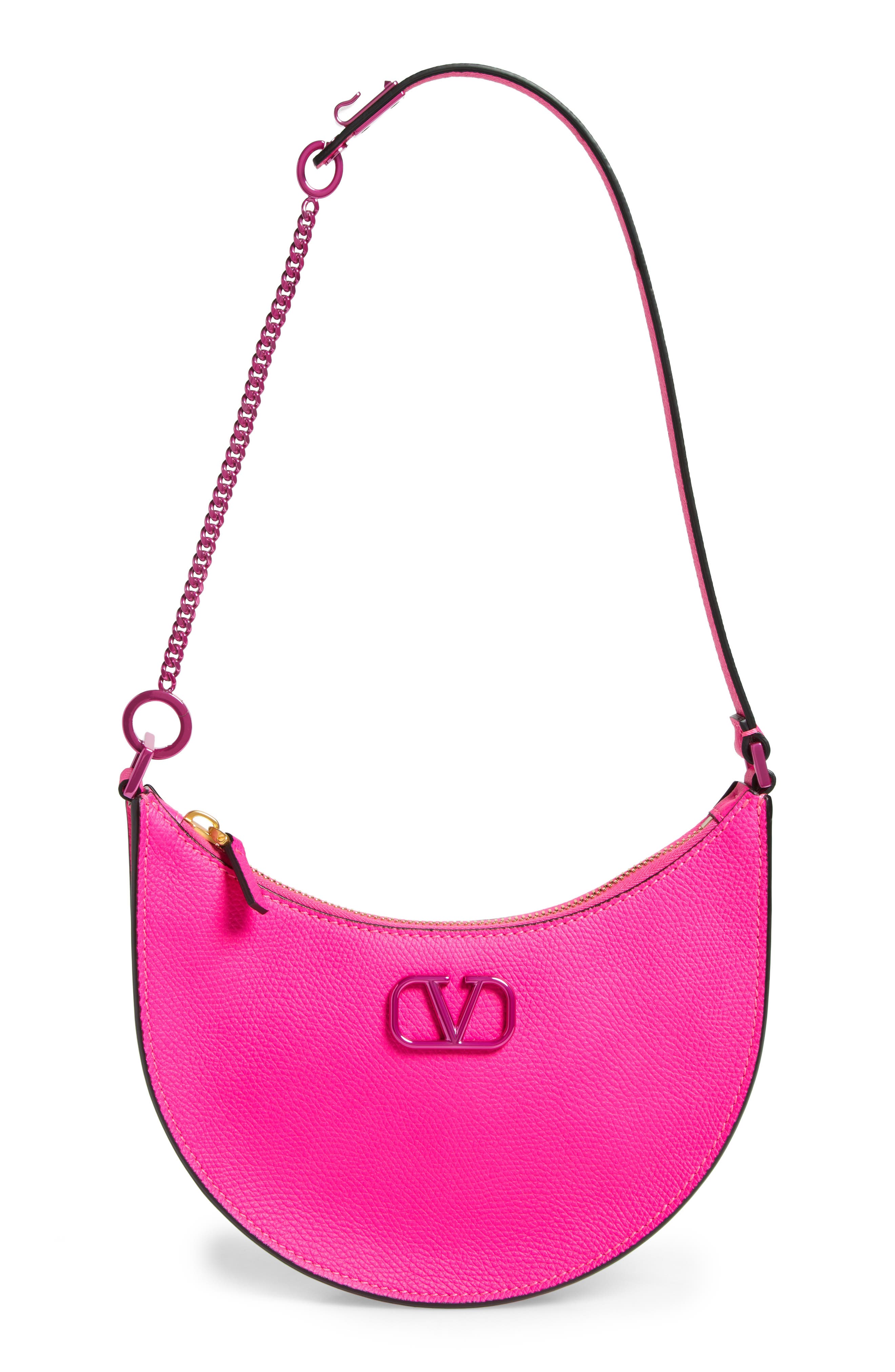 Valentino Garavani Mini VLOGO Leather Hobo, Main, color, 