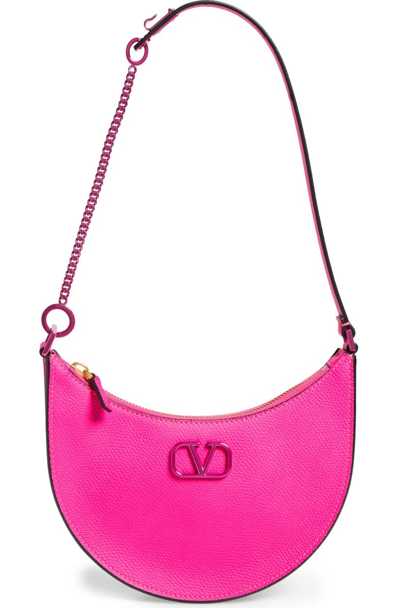 Valentino Garavani Mini VLOGO Leather Hobo, Main, color,