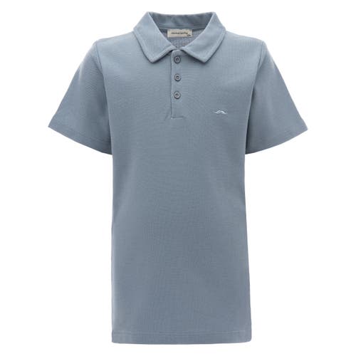 Moustache Blue Solid Logo Polo In Blue