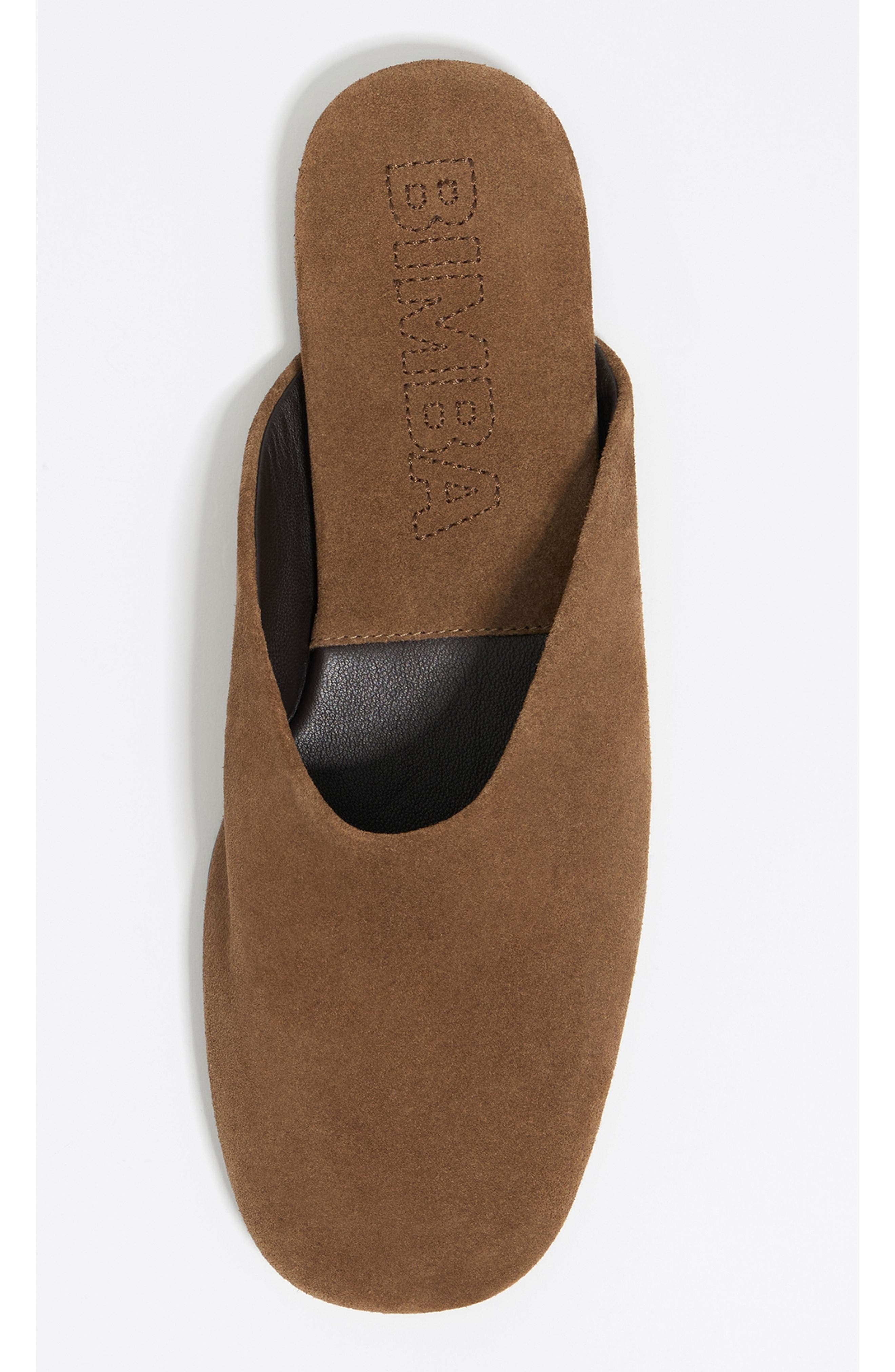 Suede Leather Mule, Alternate, color, BROWN