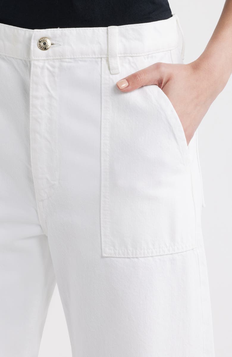 FRAME The Bow High Waist Wide Leg Utility Jeans, Alternate, color, White