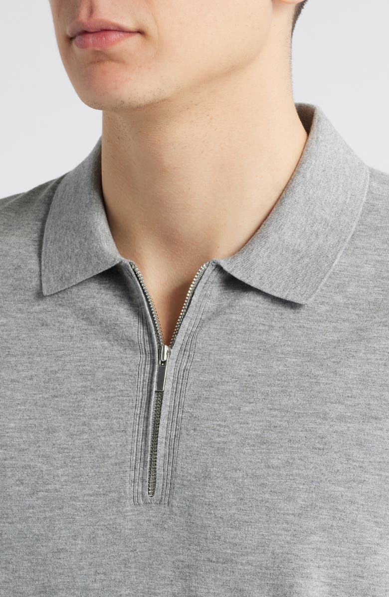 Theory Long Sleeve Quarter Zip Polo Sweater, Alternate, color, 