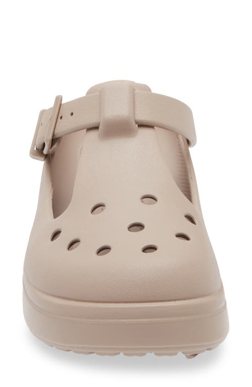 Shop Crocs Gender Inclusive Classic Mary Jane Clog In Taupe