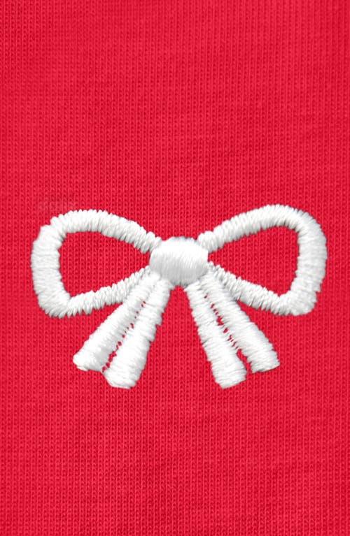 Dalix Womens Bow Jersey Tee In Red