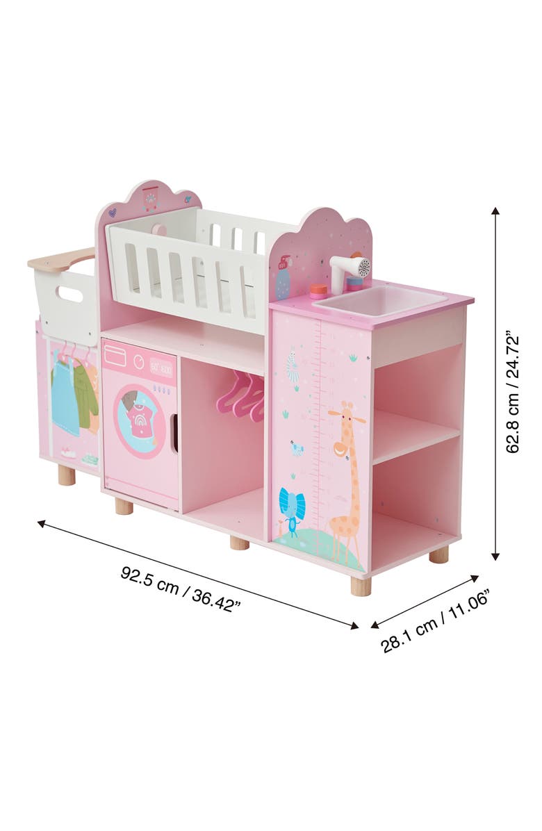 Teamson Kids Olivia's World 6-in-1 Doll Nursery Playset, Alternate, color, Baby Pink