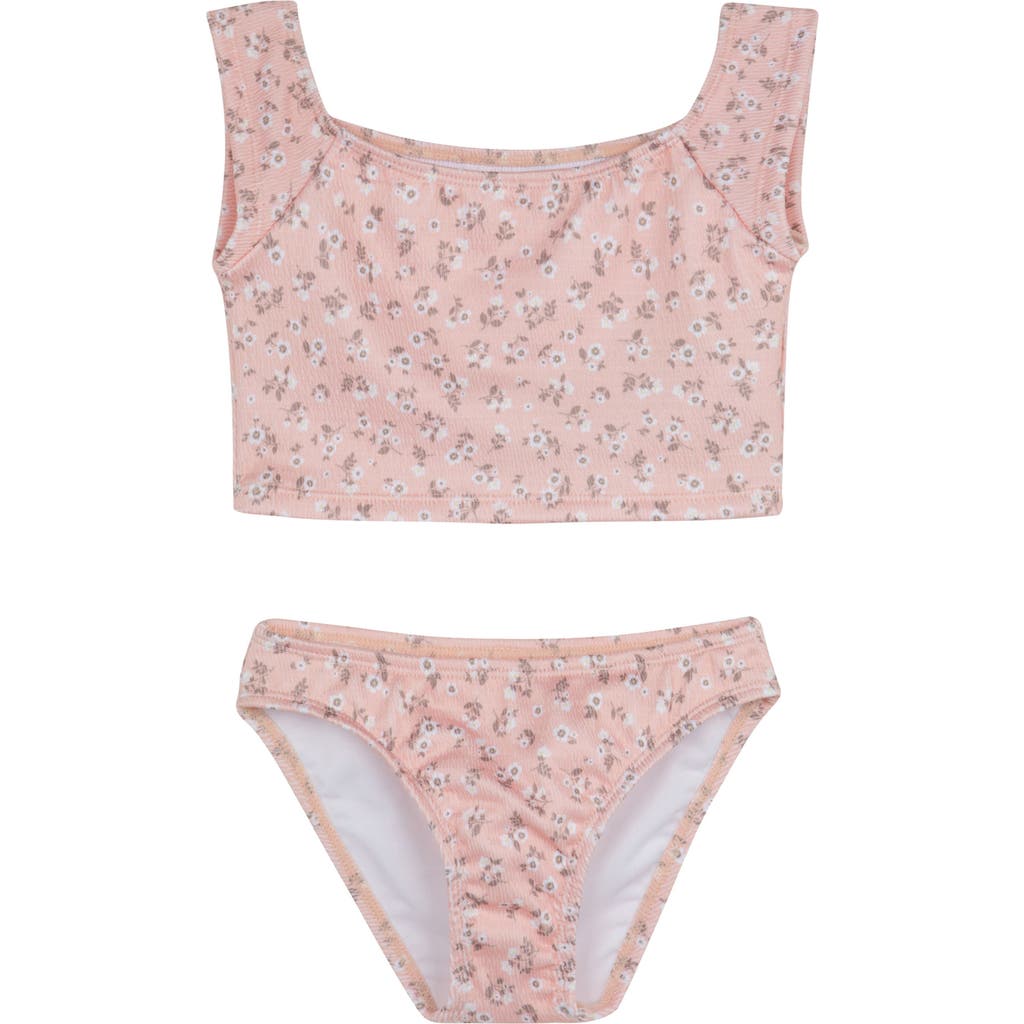 GOTTEX GOTTEX KIDS DITSY DREAM OFF SHOULDER CAP SLEEVE SWIM SET