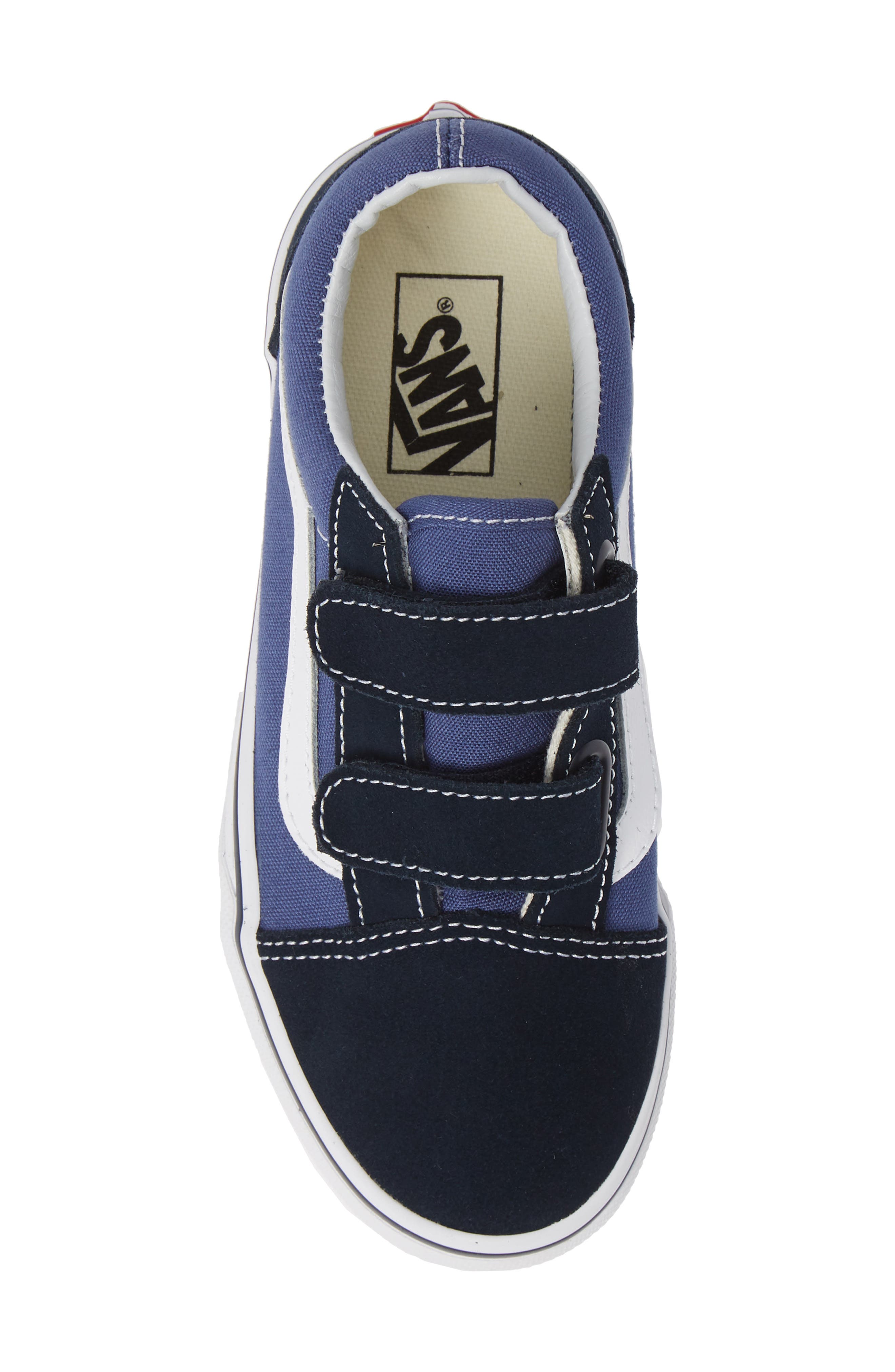 Vans Kids' Old Skool V Sneaker, Alternate, color, Navy/ True White