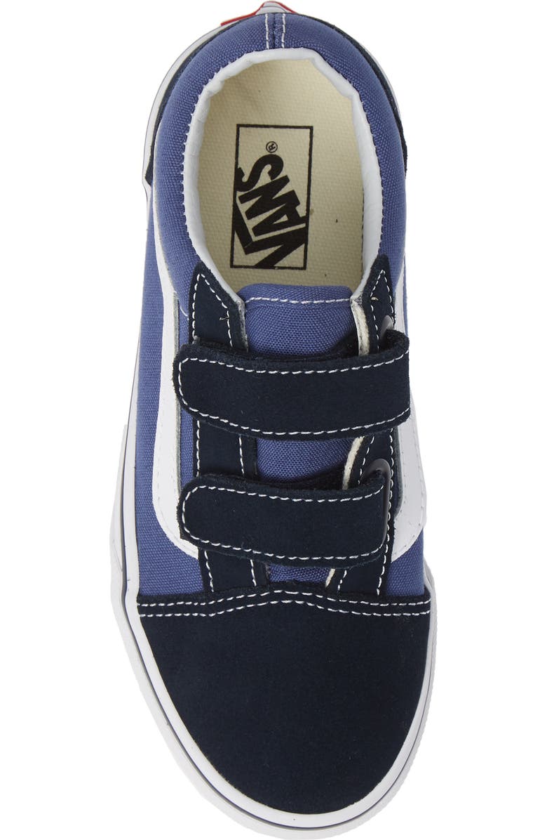 Vans Kids' Old Skool V Sneaker, Alternate, color, Navy/ True White