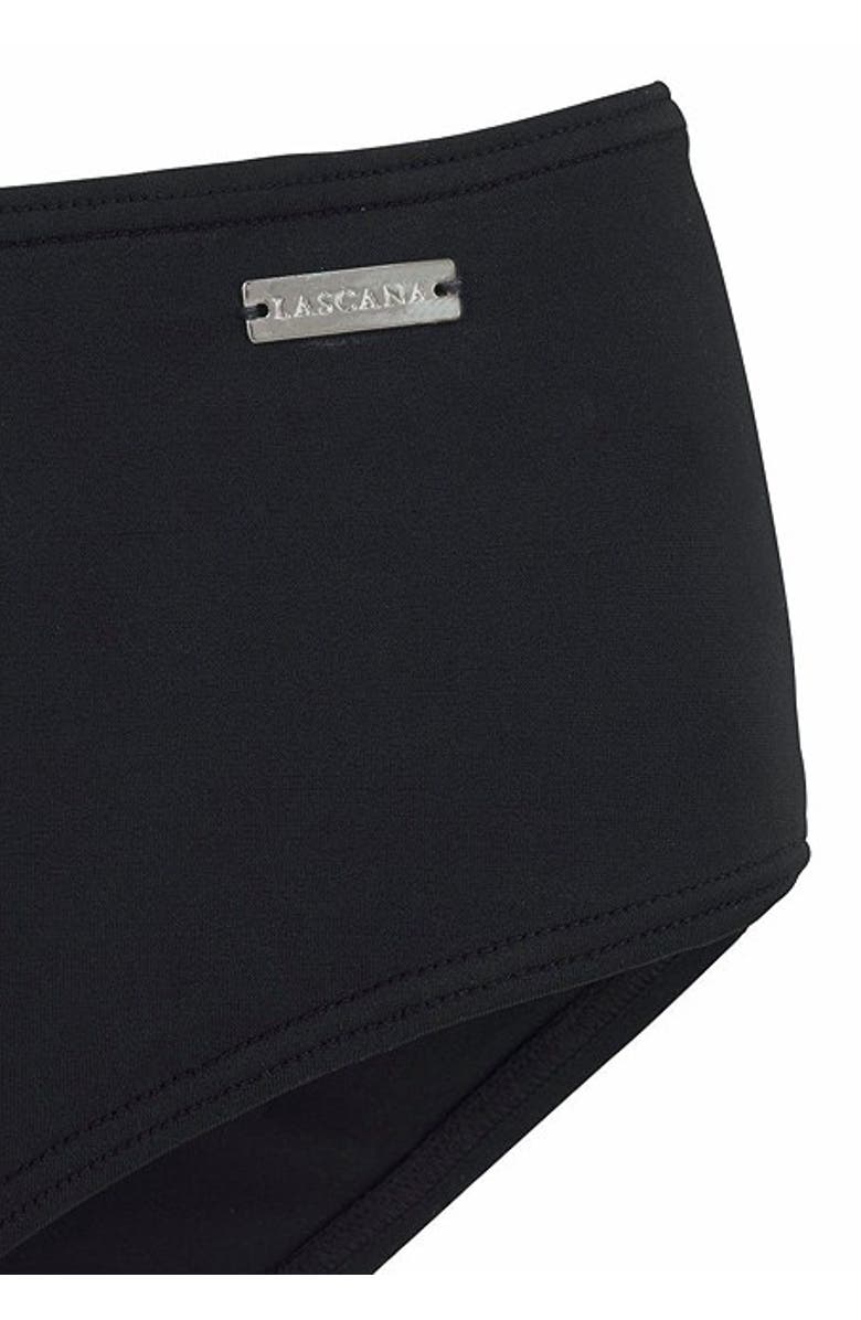 LASCANA Mid Rise Bikini Bottom, Alternate, color, Black