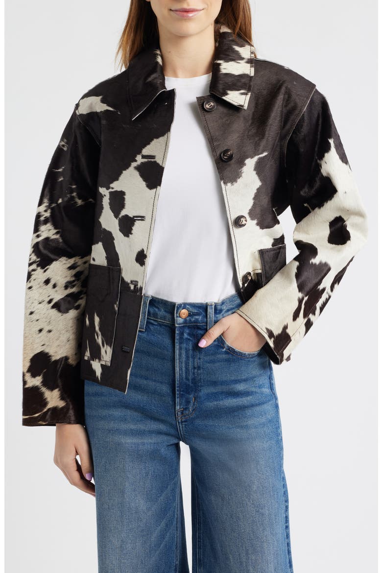 Haisley Genuine Calf Hair Jacket, Main, color, COWGIRL